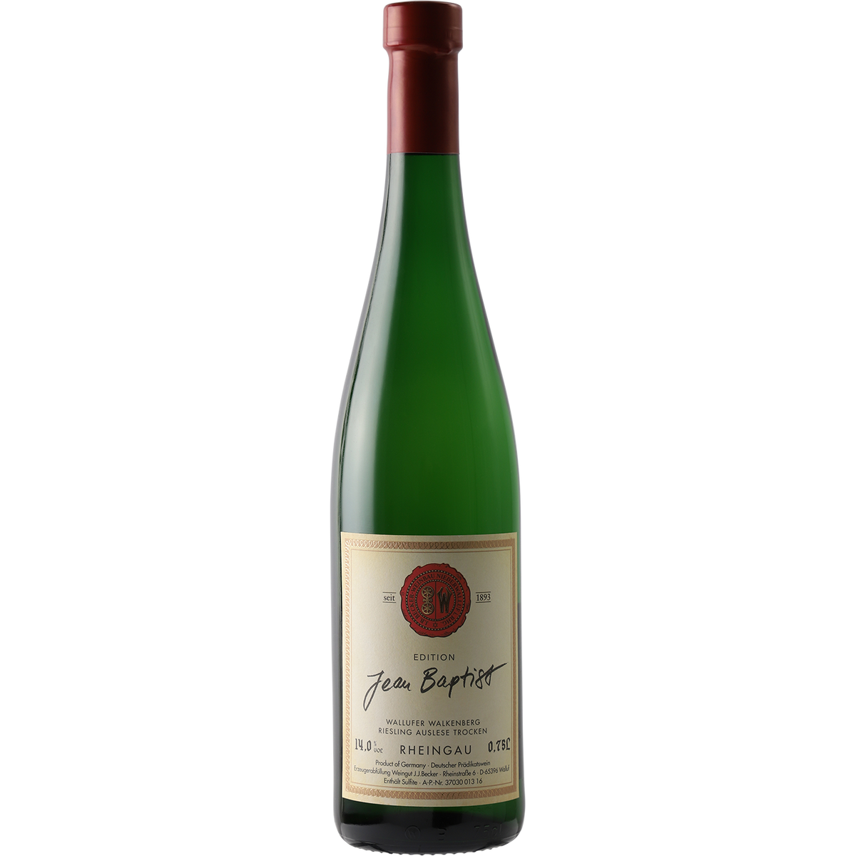 JB Becker Riesling 'Wallufer Walkenberg - Jean-Baptist Edition' Ausles ...