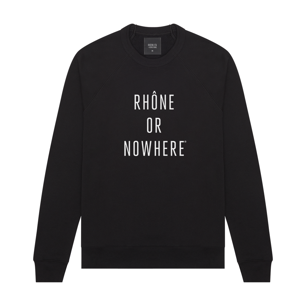 Knowlita x Verve Wine Rhone Sweatshirt — Black-Apparel-Verve Wine