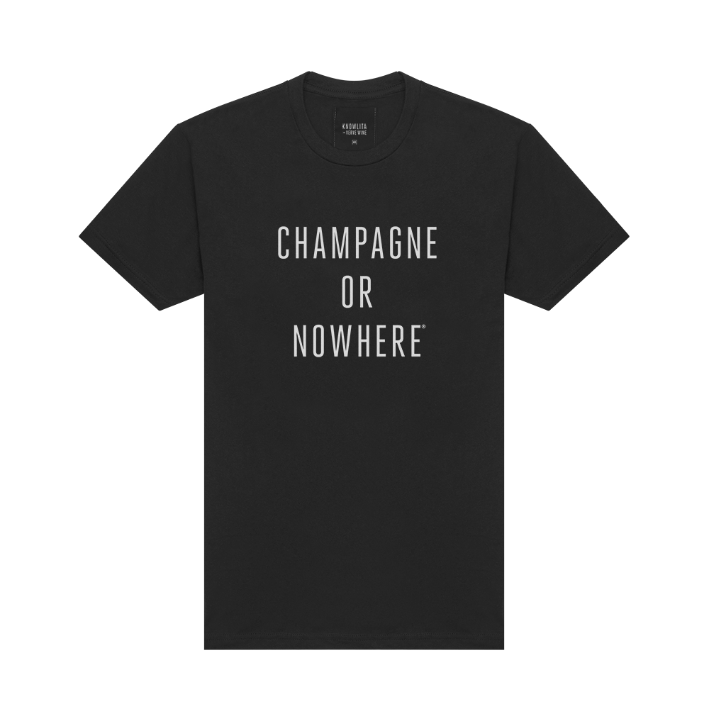 Knowlita x Verve Wine Champagne Tee — Black-Apparel-Verve Wine