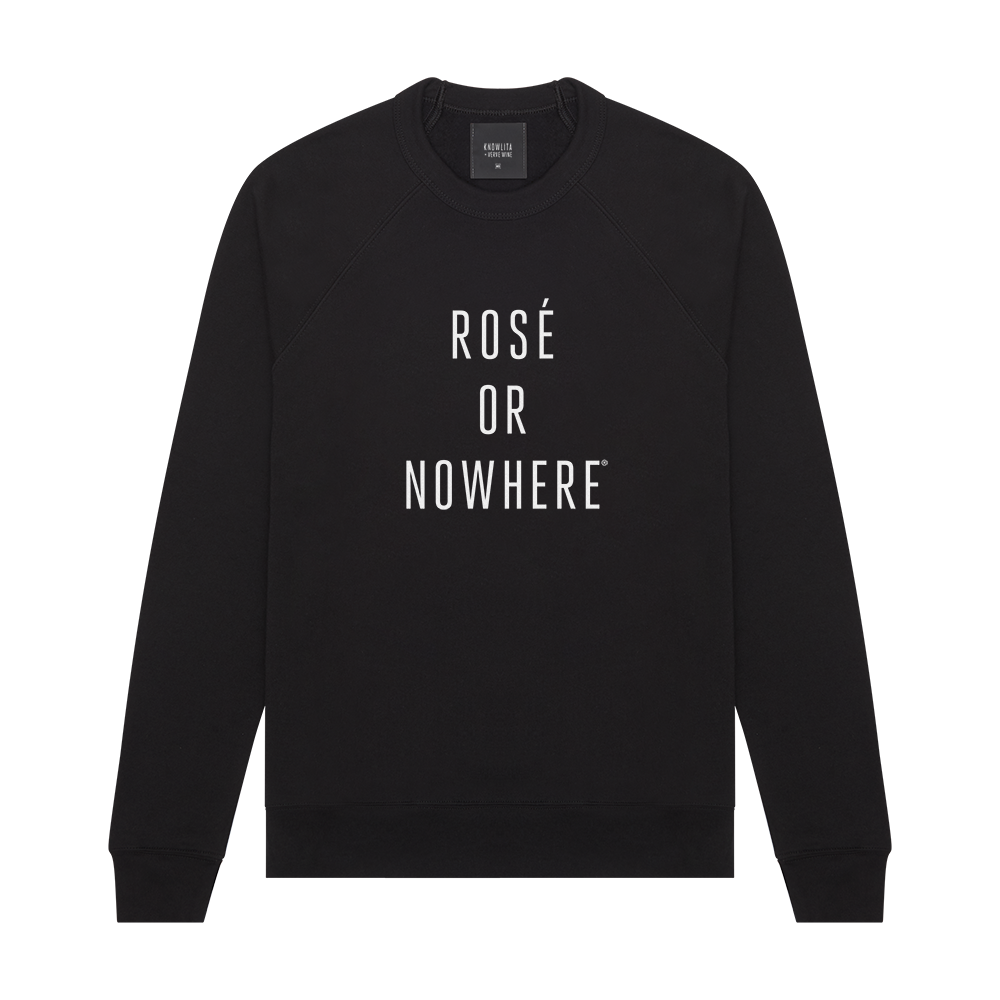 Knowlita x Verve Wine Rose Sweatshirt — Black-Apparel-Verve Wine